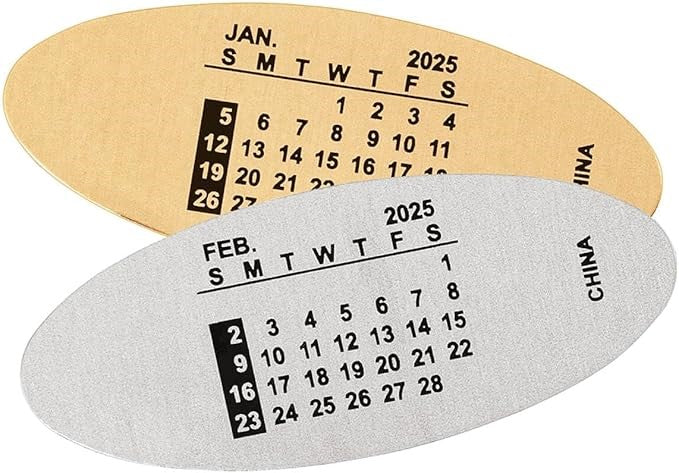 2025 Date Watch Calendar - Oval