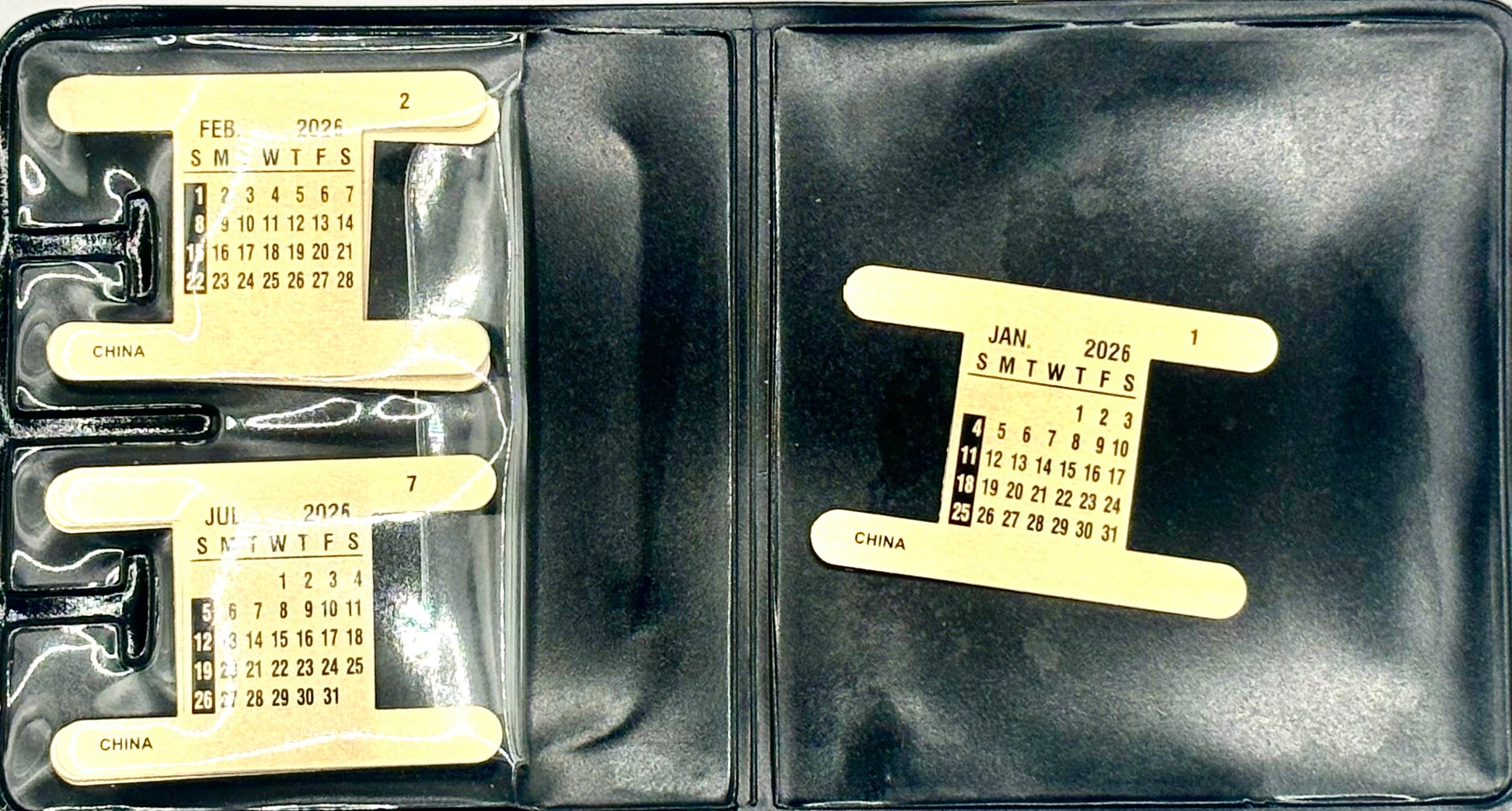 2026 Date Watch Calendar - H-Shaped