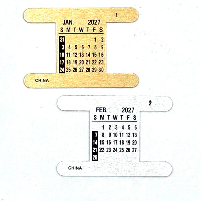2027 Date Watch Calendar - H-Shaped Item #20202-2027