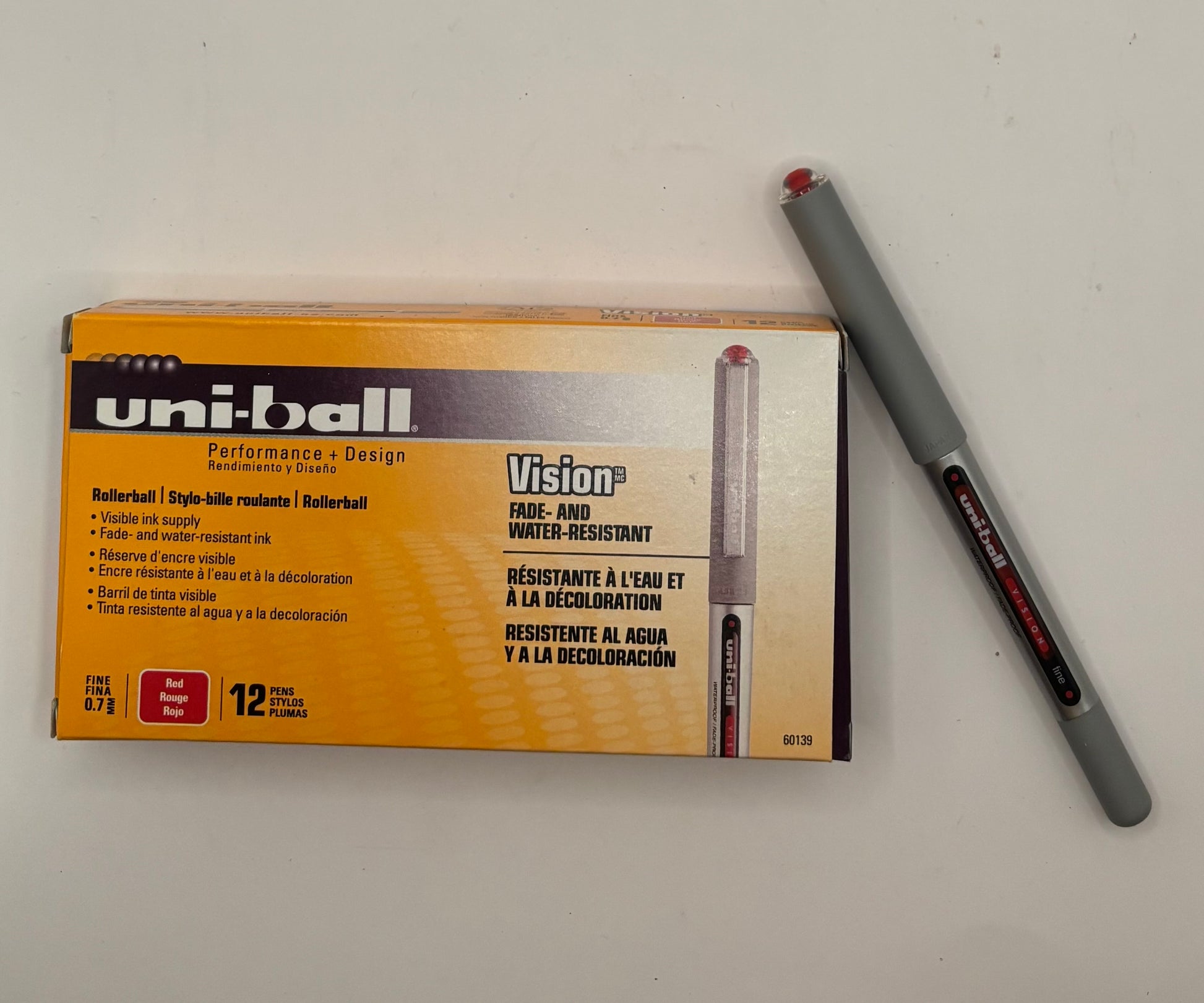 Uni-ball Vision 0.7 Fine Point Red, Item #60139