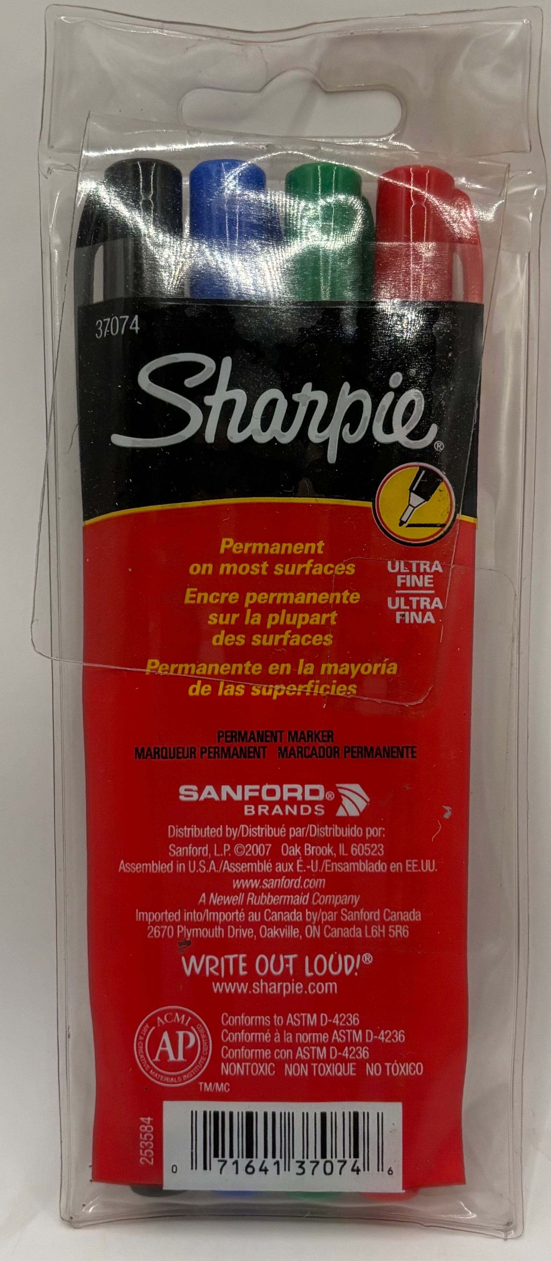 Sharpie Assorted Permanent Markers - Ultra Fine Point, Item # 37074