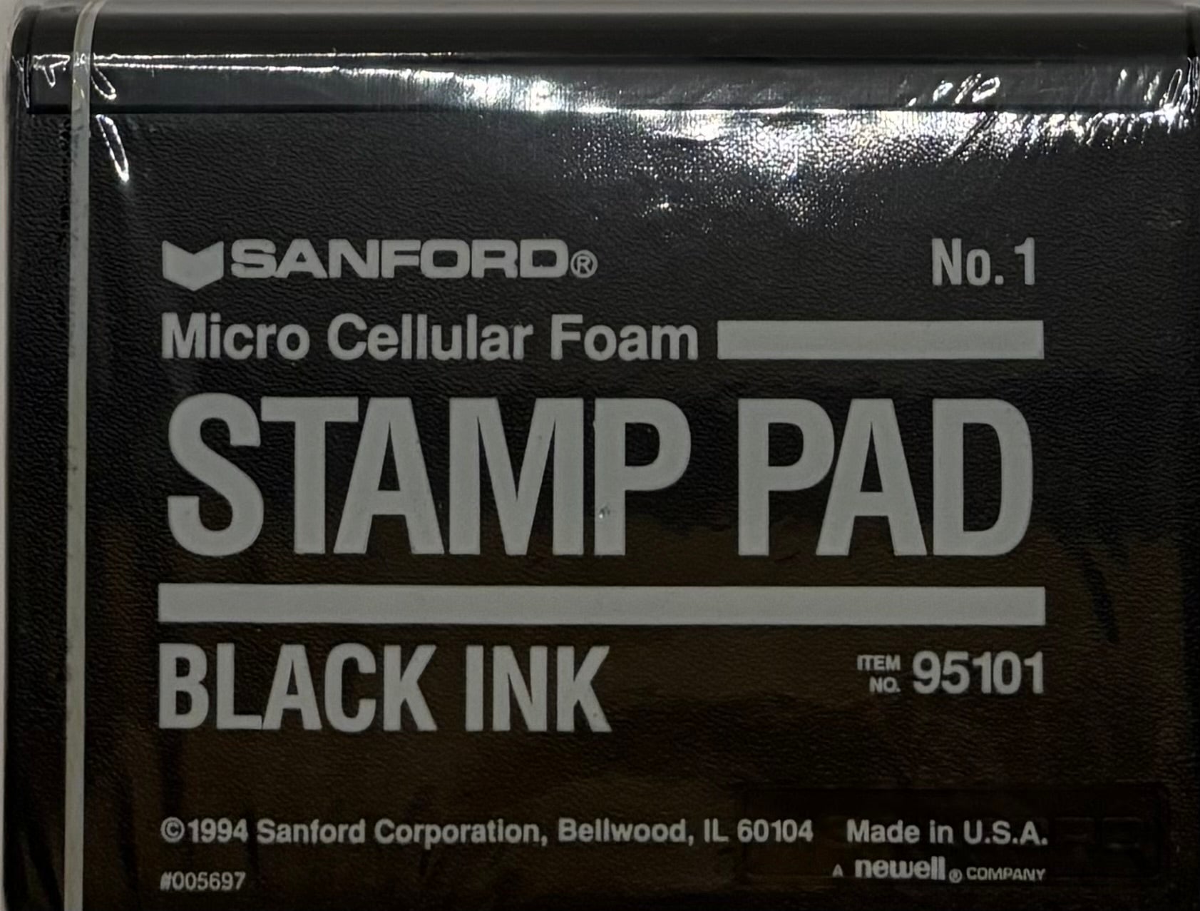 Sanford Stamp Pad No. 1 - Black Ink, Item #95101