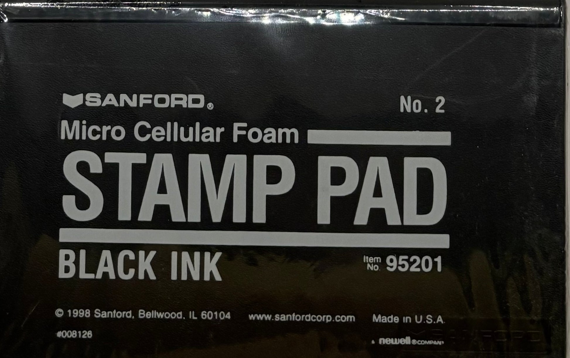 Sanford Stamp Pad No. 2 - Black Ink, Item #95201