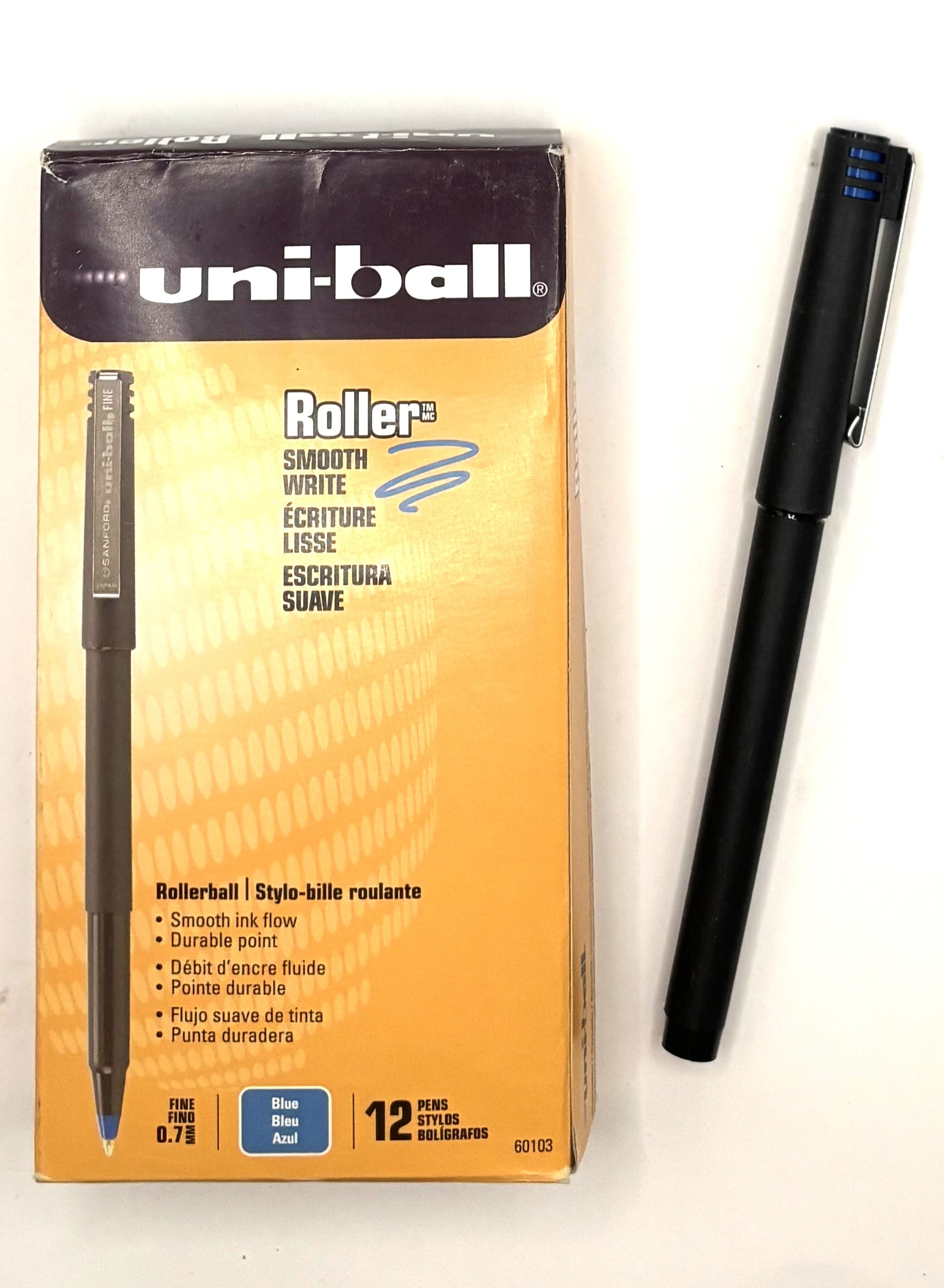 Uni-ball Rollerball 0.7 Fine Point - Blue 12/pk , Item # 60103