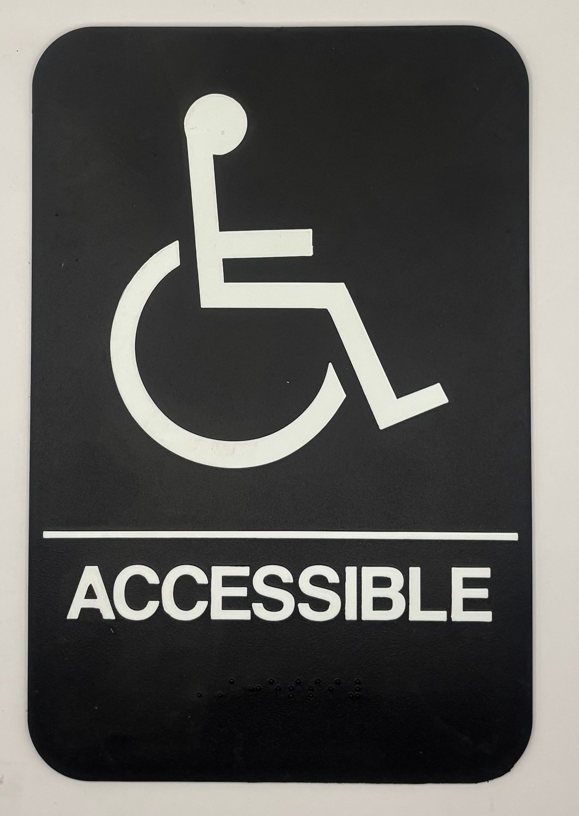 Accessible Sign with Braille (6" x 9"), Item #20566