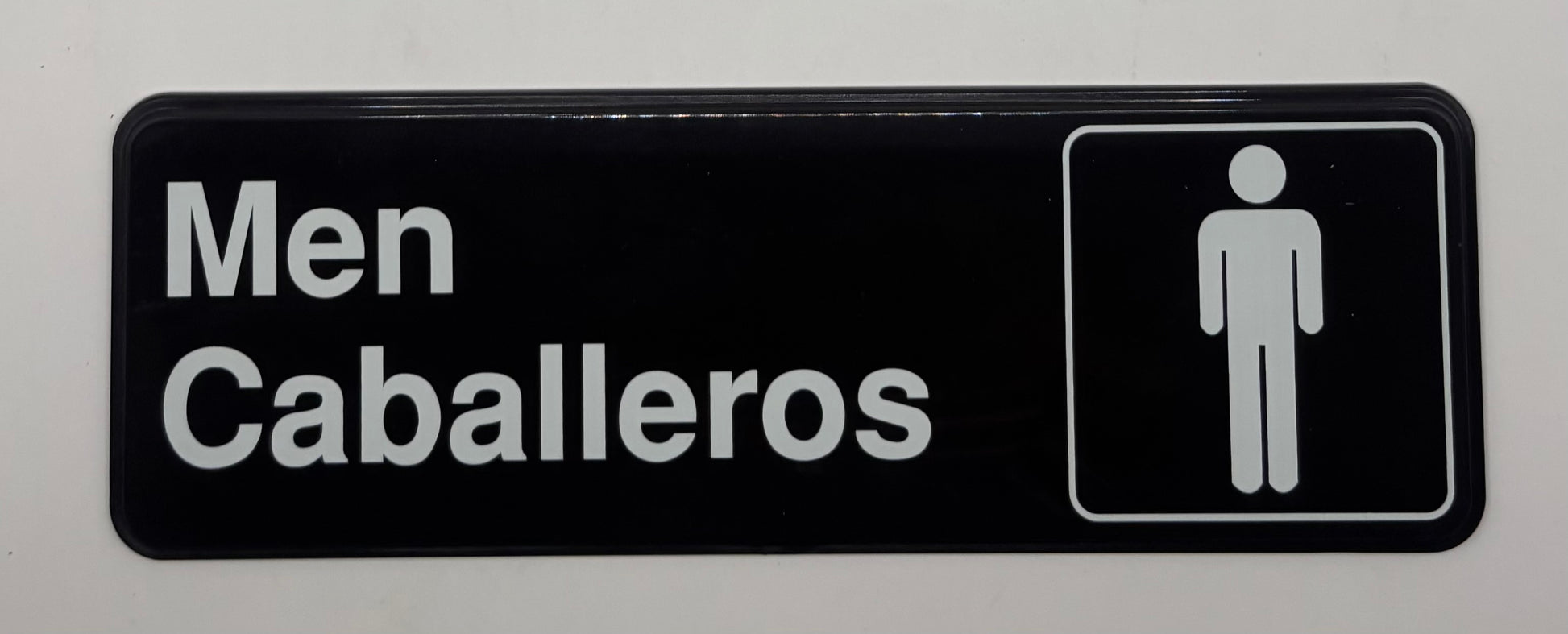 Men/Caballeros Sign, (9" x 3"), Item # 39030
